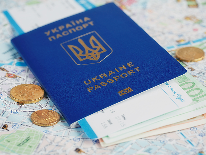 ukrainian passport and money on map 2dr7jfl.jpg